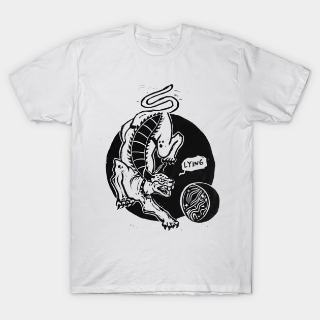 SAGA lying cat T-Shirt by Ghostgoop
